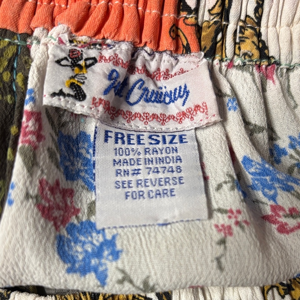 Bohemian Patchwork Maxi Skirt - image 2